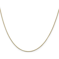 10K Yellow Gold 24" Box Chain Necklace with Lobster Clasp