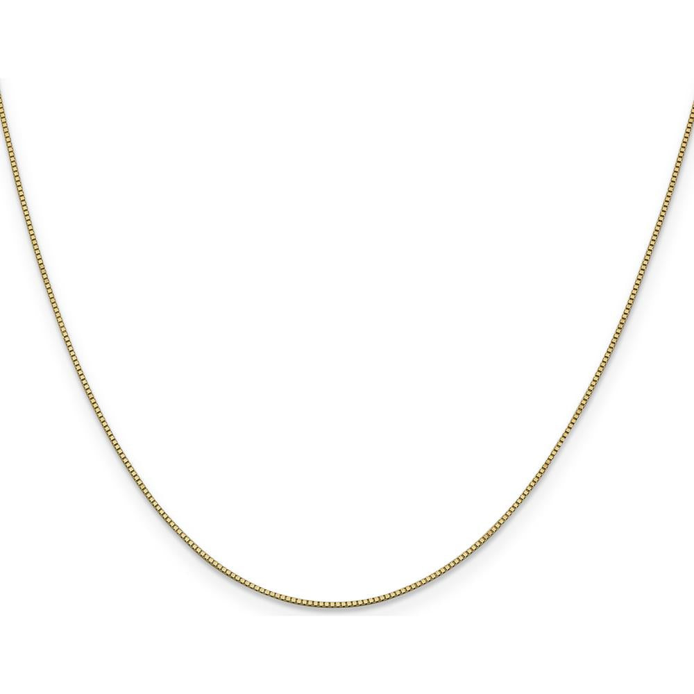 10K Yellow Gold 24" Box Chain Necklace with Lobster Clasp