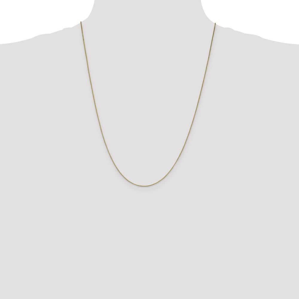 10K Yellow Gold 24" Box Chain Necklace with Lobster Clasp
