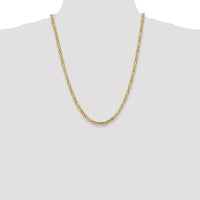 10K Yellow Gold 24" Byzantine Chain - 4mm Wide, Handmade, Polished Finish