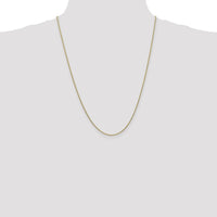 10K Yellow Gold 24" Cable Chain Necklace - 1.4mm Width