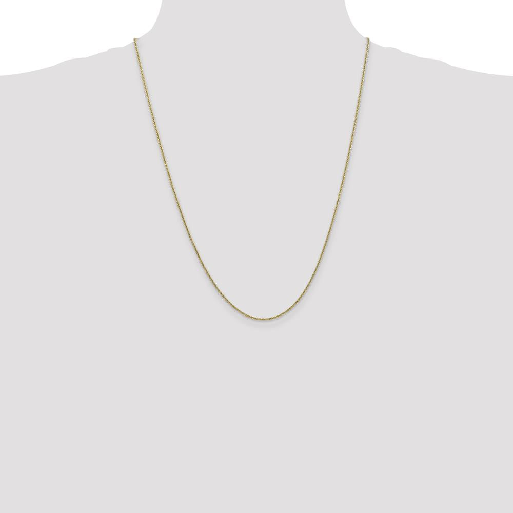 10K Yellow Gold 24" Cable Chain Necklace - 1.4mm Width
