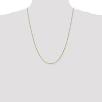 10K Yellow Gold 24" Cable Link Chain Necklace - 1mm Width, Lobster Clasp