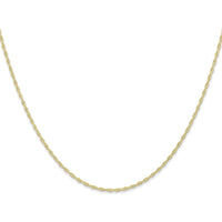 10K Yellow Gold 24" Cable Rope Chain Necklace - 1.15mm Width