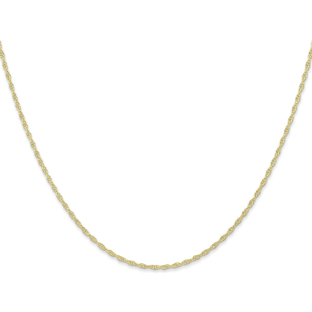 10K Yellow Gold 24" Cable Rope Chain Necklace - 1.15mm Width
