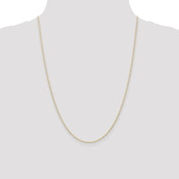 10K Yellow Gold 24" Cable Rope Chain Necklace - 1.15mm Width