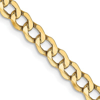 10K Yellow Gold 24" Curb Link Chain Necklace - 4.3mm Width