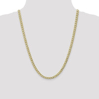 10K Yellow Gold 24" Curb Link Chain - Polished 5.25mm Width