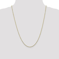 10K Yellow Gold 24" Diamond-Cut Cable Chain Necklace - Polished Finish