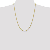 10K Yellow Gold 24" Diamond-Cut Rope Chain - 2.75mm Width