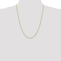 10K Yellow Gold 24" Diamond-Cut Rope Chain - 2mm Width