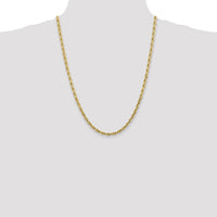 10K Yellow Gold 24" Diamond-Cut Rope Chain - 4.5mm Width