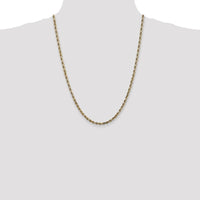 10K Yellow Gold 24" Diamond-Cut Rope Chain - 4mm Width