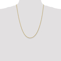 10K Yellow Gold 24" Diamond-Cut Rope Chain Necklace - 2.25mm Width