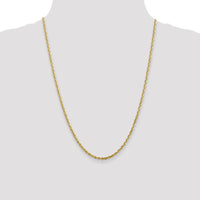 10K Yellow Gold 24" Diamond-Cut Rope Chain Necklace - 2.75mm Width