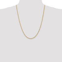 10K Yellow Gold 24" Diamond-Cut Rope Chain Necklace - 2.75mm Width
