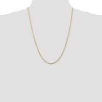 10K Yellow Gold 24" Diamond-Cut Rope Chain Necklace - 2mm Width