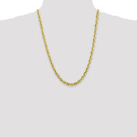 10K Yellow Gold 24" Diamond-Cut Rope Chain Necklace - 5.5mm Width