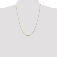 10K Yellow Gold 24" Extra-Light Diamond-Cut Rope Chain - 1.5mm Width