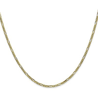 10K Yellow Gold 24" Flat Figaro Chain with Lobster Clasp
