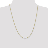 10K Yellow Gold 24" Forzantine Cable Chain - 1.8mm Width with Lobster Clasp