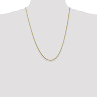 10K Yellow Gold 24" Franco Chain Necklace - Polished 1.3mm Width