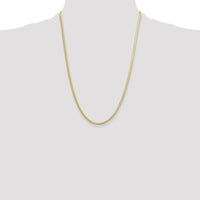 10K Yellow Gold 24" Herringbone Chain Necklace - 2.5mm Width