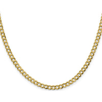 10K Yellow Gold 24" Lightweight Flat Cuban Chain - 4.7mm Wide