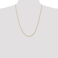 10K Yellow Gold 24" Parisian Wheat Chain Necklace - 1.75mm Width