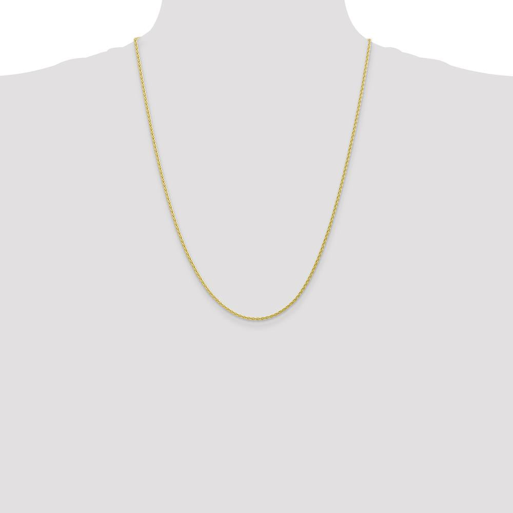 10K Yellow Gold 24" Parisian Wheat Chain Necklace - 1.75mm Width