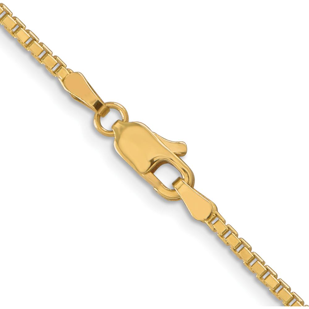 10K Yellow Gold 24" Polished Box Chain Necklace - 1.9mm Width