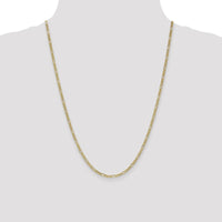 10K Yellow Gold 24" Polished Figaro Chain - 2.5mm Width