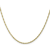 10K Yellow Gold 24" Polished Singapore Chain Necklace - 1.4mm Width
