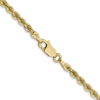 10K Yellow Gold 24" Regular Rope Chain Necklace - 2.75mm Width
