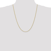 10K Yellow Gold 24" Rope Chain Necklace - 2mm Width, Polished Finish