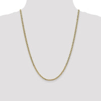 10K Yellow Gold 24" Semi-Solid Anchor Chain - 3.2mm Width