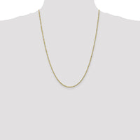 10K Yellow Gold 24" Singapore Chain Necklace - 1.7mm Width