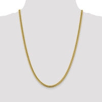 10K Yellow Gold 24" Solid Miami Cuban Chain - 4.25mm Width