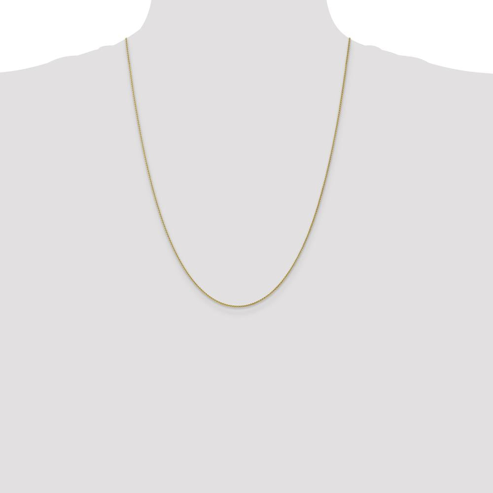 10K Yellow Gold 24" Spiga Chain Necklace - 1.05mm Width