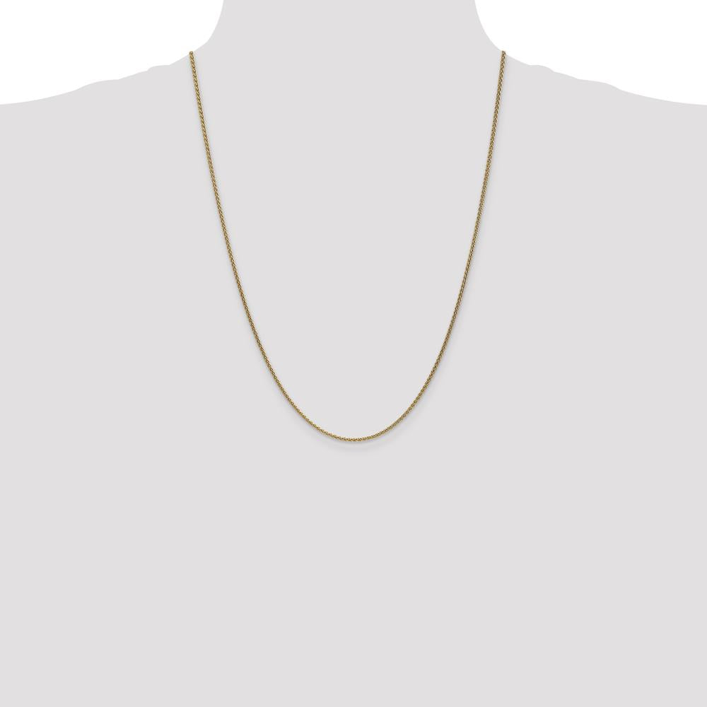 10K Yellow Gold 24" Spiga Chain Necklace - 1.7mm Width