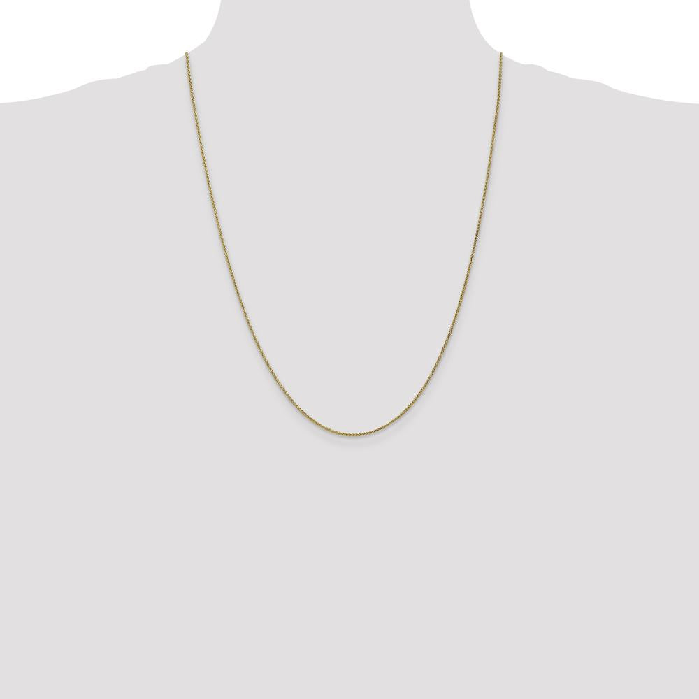 10K Yellow Gold 24" Spiga Chain with Polished Finish - 1.25mm Width