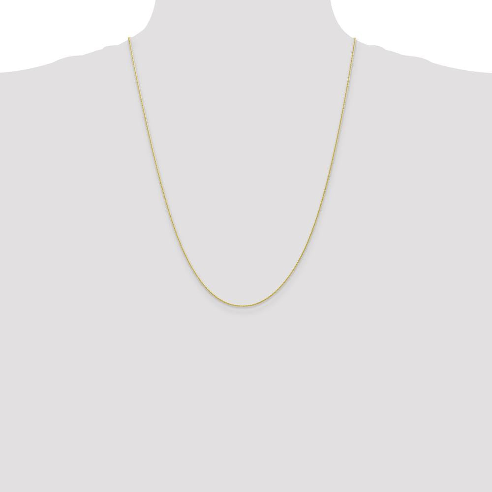 10K Yellow Gold 24" Spiga Wheat Chain Necklace - Polished Finish