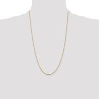 10K Yellow Gold 26" 1.5mm Diamond-Cut Rope Chain with Lobster Clasp