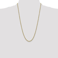 10K Yellow Gold 26" 3.5mm Diamond-Cut Rope Chain