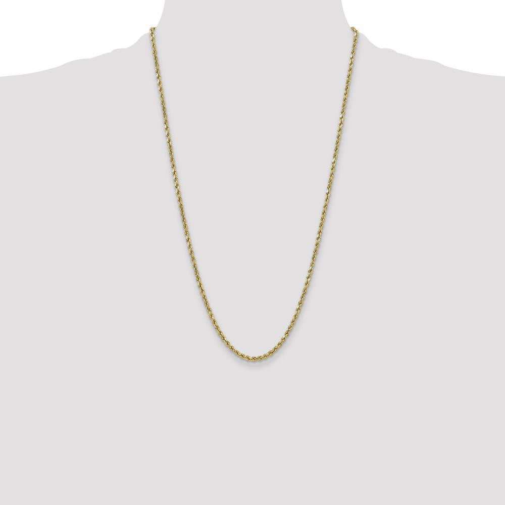 10K Yellow Gold 26" 3.5mm Diamond-Cut Rope Chain