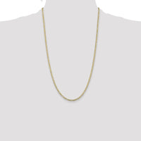 10K Yellow Gold 26" 3mm Flat Figaro Chain Necklace - Polished Finish