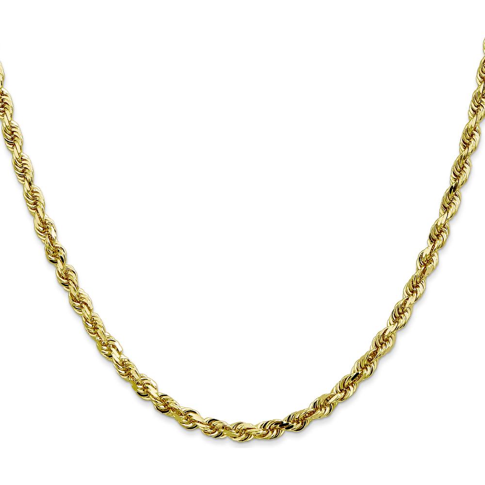 10K Yellow Gold 26" Diamond-Cut Rope Chain - 4mm Width