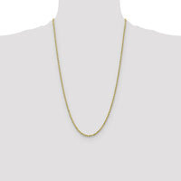 10K Yellow Gold 26" Diamond-Cut Rope Chain Necklace - 2.25mm Width