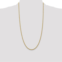 10K Yellow Gold 26" Diamond-Cut Rope Chain Necklace - 2.75mm Width