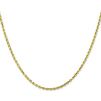 10K Yellow Gold 26" Diamond-Cut Rope Chain Necklace - 2mm Width